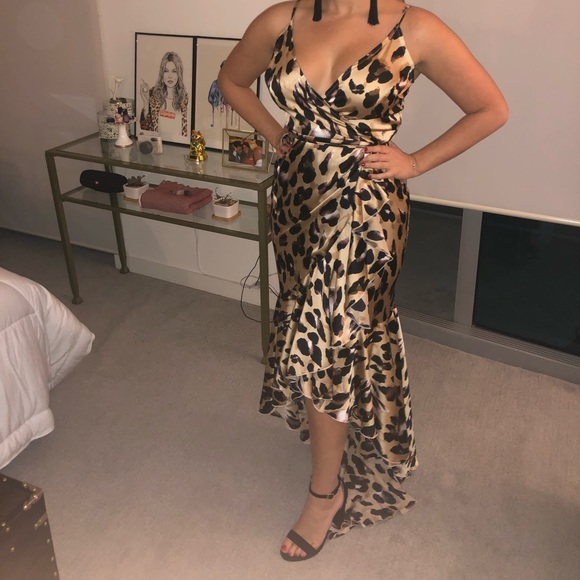 Dresses & Skirts - Silk Leopard Wrap Dress